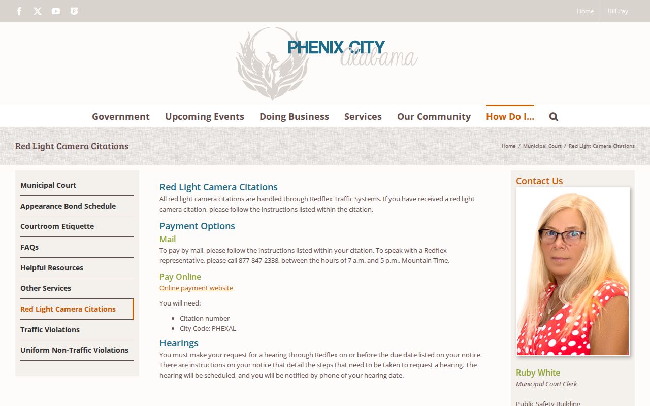 Phenix City citation-only portal instructions